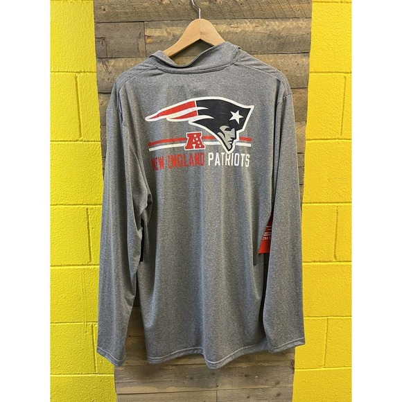 NWT Ultra Game NFL New England Patriots Gray Sweatshirt Long Sleeve Mens sz L - Picture 4 of 4